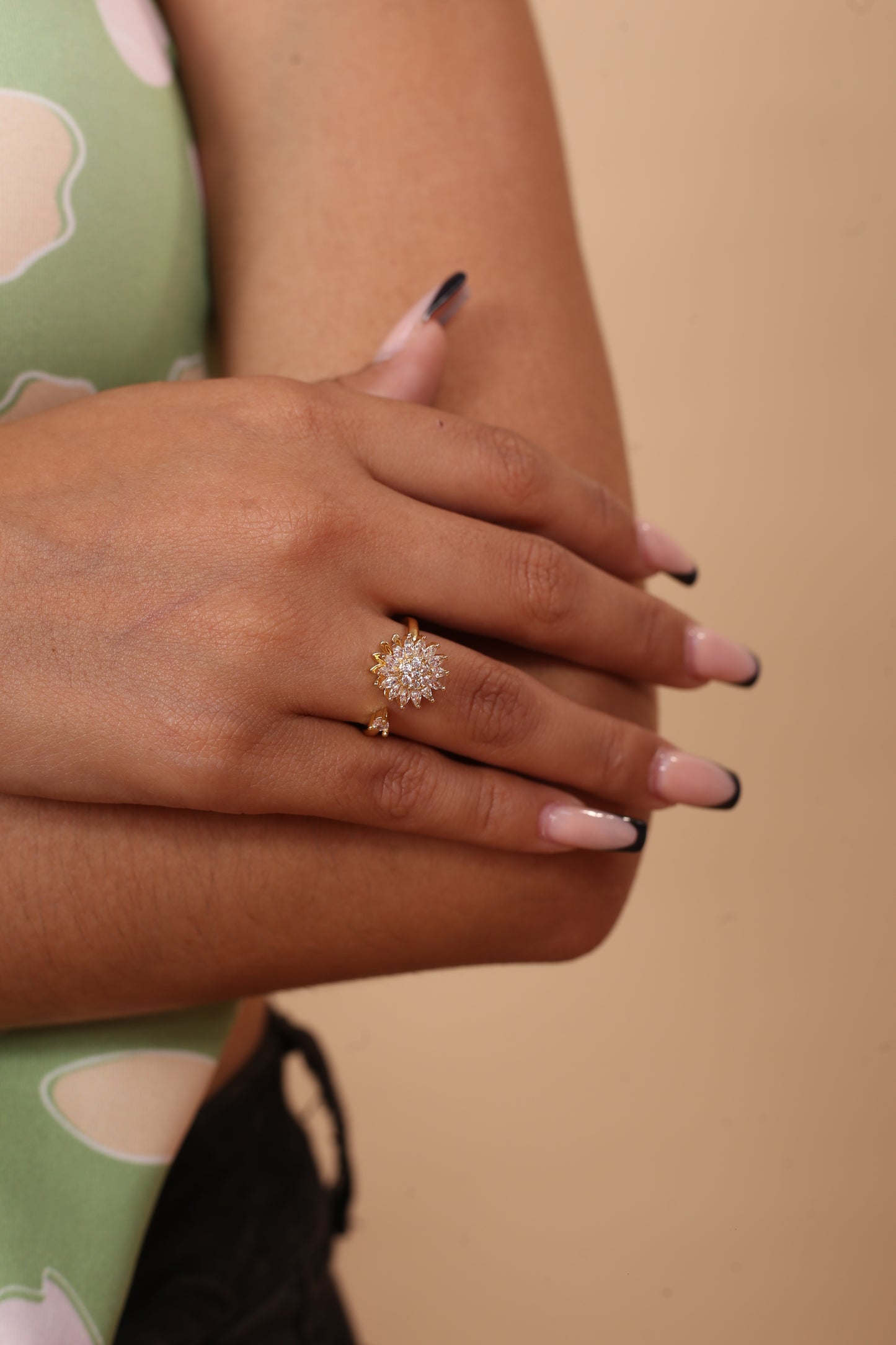Anillo Girasol Giratorio